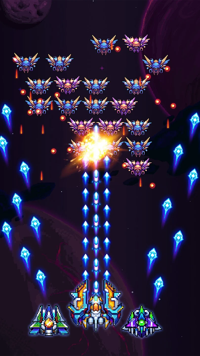 Galaxiga: 经典的 80 年代街机射击游戏离线