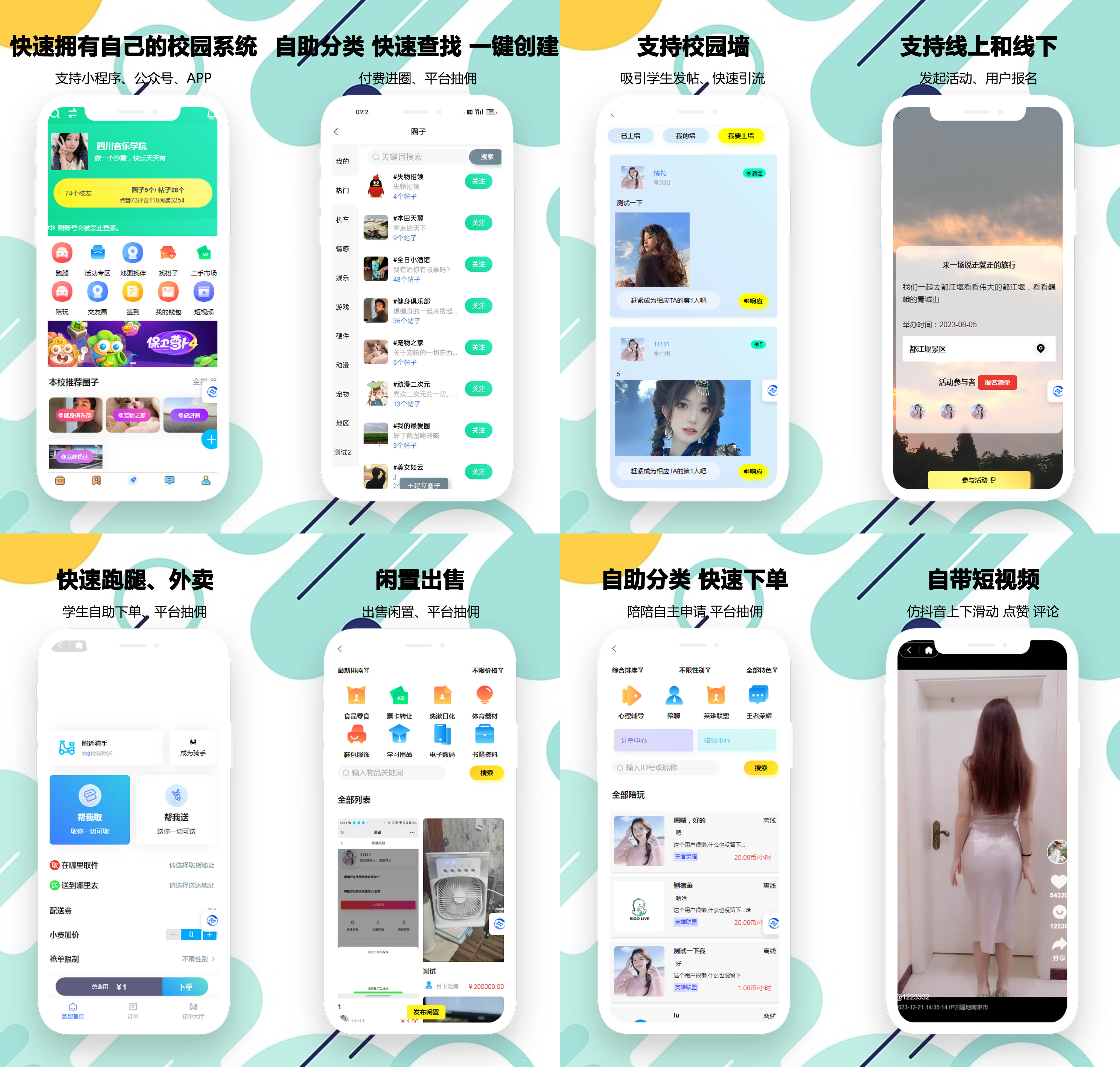 校园论坛小程序-大学校园圈子创业分享,项目开发,前后端搭建 多客开源圈子.大学校园圈子.校园综合性论坛.同城市多社区圈子.城市社交小程序