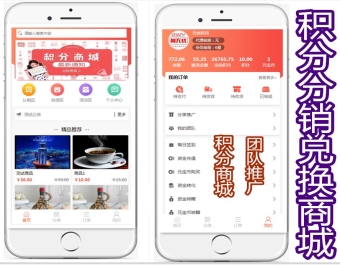 积分兑换商城仿趣步有赞直销太阳线分销区域代理积分级差平级奖励加权分红