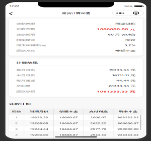 计算器工具、房车贷、贷款计算利息、倍数计算、保存计算结果