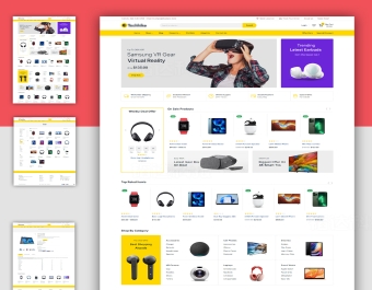 多语言跨境电商购物外贸商城电子数码类英文网站源码